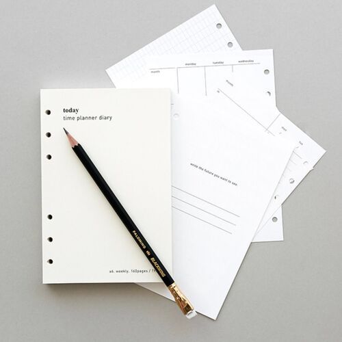 Time Tracking 6 Ring A6 Planner Refill