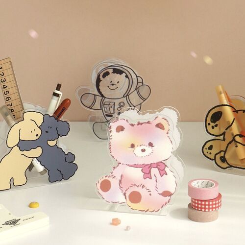Animal Friends Acrylic Pen Holder