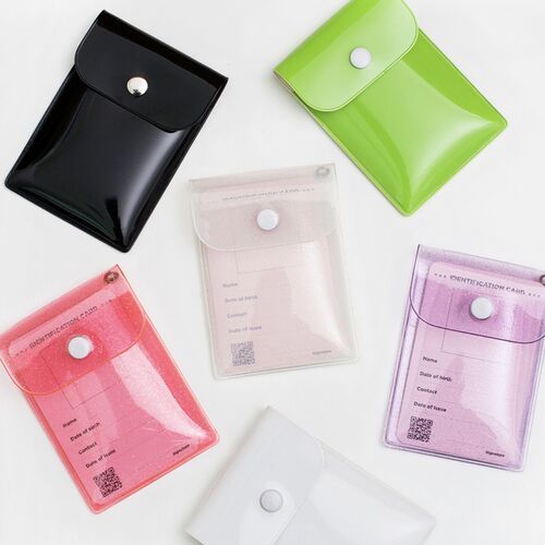 Button PVC Card Case