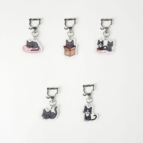 Lana Cat Pose Acrylic Key Ring - Image 3