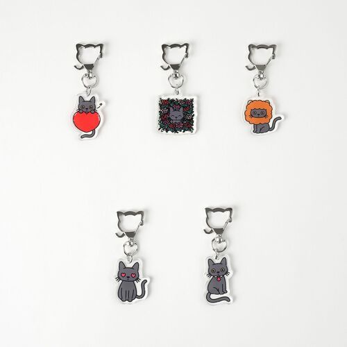 Lana Cat Pose Acrylic Key Ring - Image 4