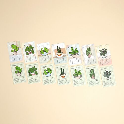 2026 Houseplant Mini Calendar Sheets - Image 8