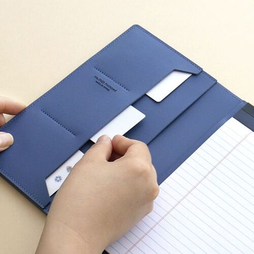 Vegan Leather A5 Notepad & Pen Organizer Set - Image 10