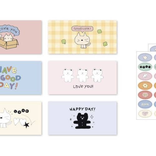 24pcs Doodle Gift Envelope Set - Image 2