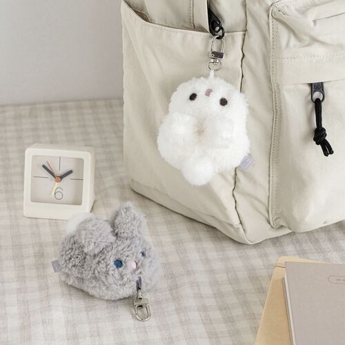 Piyo Bunny Fluffy Key Ring