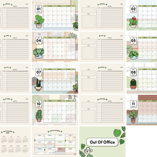 2026 Houseplant Large Spiral Calendar - Image 6