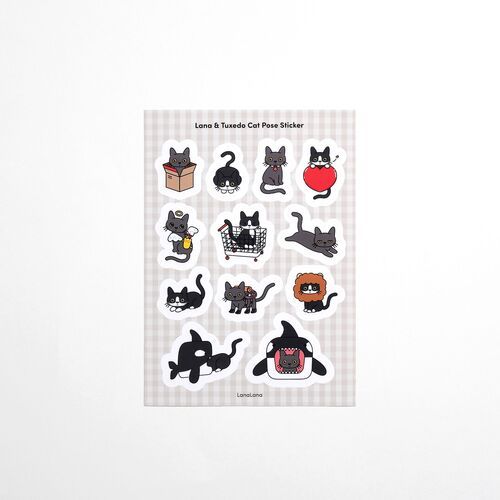 Lana & Tuxedo Cat Sticker - Image 4