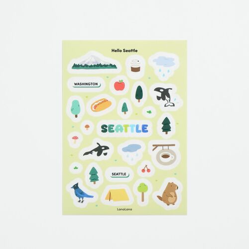 Hello Seattle Sticker - Image 4