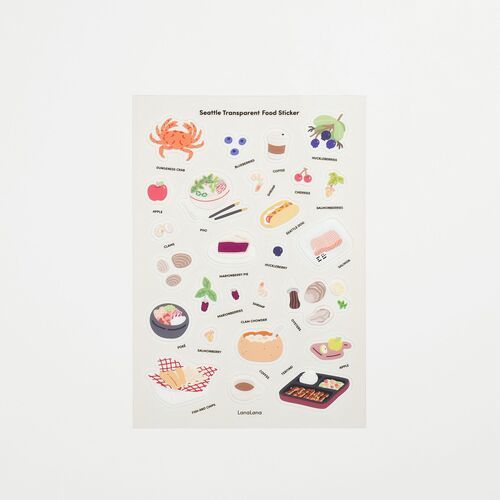 Seattle Food Deco Sticker - Image 4