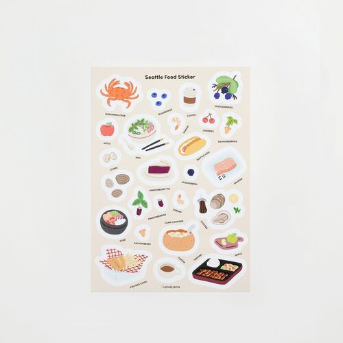 Seattle Food Deco Sticker - Image 3