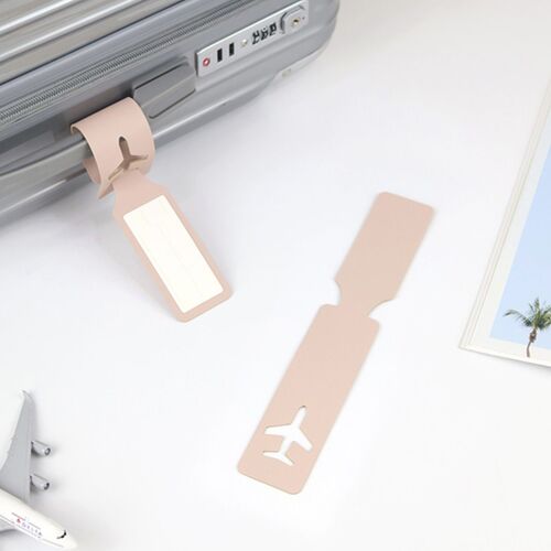 Plane Vegan Leather Luggage Tag