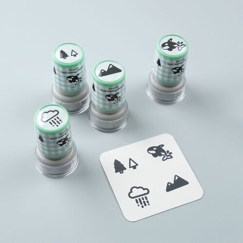 4pcs Self-inking Stamp Set - Image 7