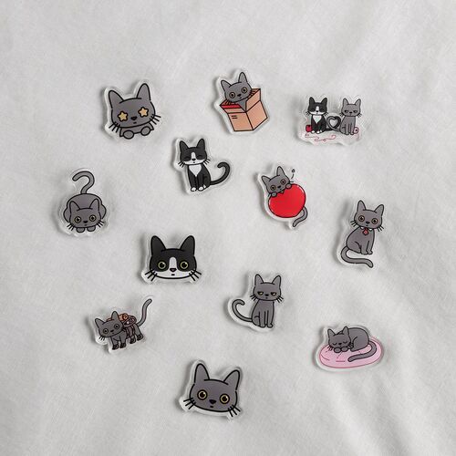 Cat Acrylic Pin Badge