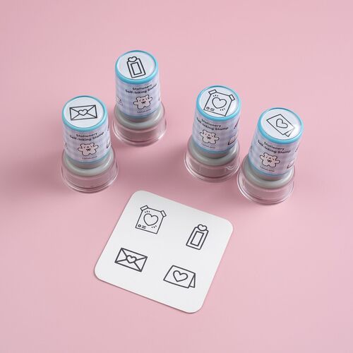 4pcs Self-inking Stamp Set - Image 3