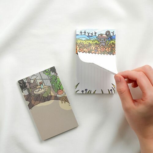 Lana & Tuxedo Cat Memo Pad - Image 2
