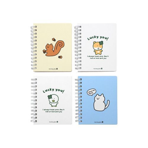 Lucky Friends Mini Spiral Lined Notebook v2