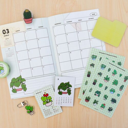 Houseplant 2026 Monthly Stationery Gift Set (7pcs) - Image 2