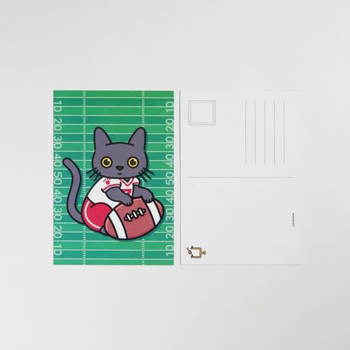 Lana & Tuxedo Cat Sports Postcard - Image 3