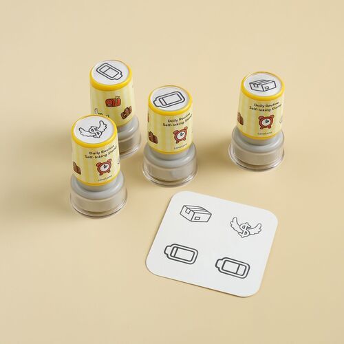 4pcs Self-inking Stamp Set - Image 2