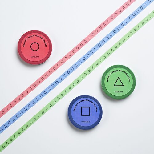 Geometric Shapes Slim Masking Tape