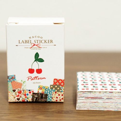 48pcs Pattern Label Sticker Set