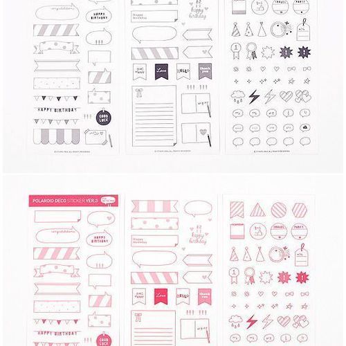 6pcs Instax Deco Sticker Set - Image 2